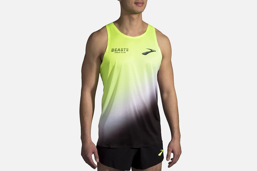 Brooks Elite Men T-Shirts & Running Singlet Yellow ODW948607